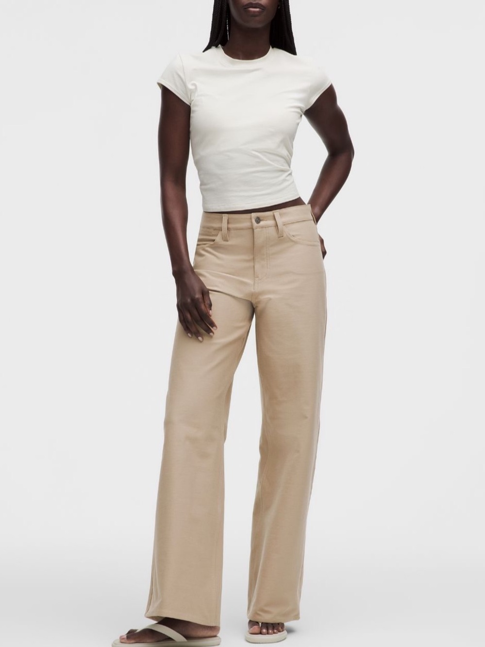 Lululemon easyfive low rise classic wide leg pants trench